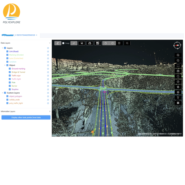 PolyMap Editor Software Cloud-Based Highly Integrated Autonomous Driving 3D HD Map Platform