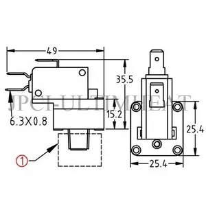 JPCI Type ZP home appliances pumps and blowers in spas and swimming pools, sink used Snap action contact air switch