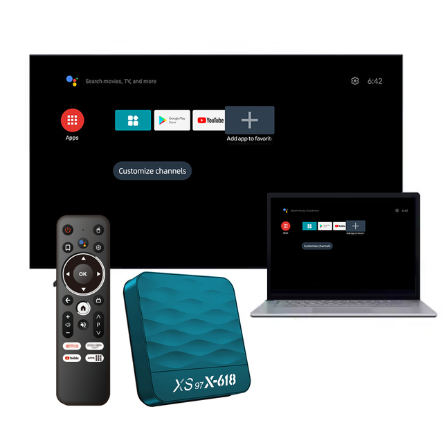 Cheap Wholesale Allwinner H618 Android 12 4GB RAM 32GB ROM 4K for App Voice Control TV Box All Channels High Quality Custom