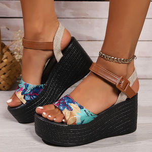 Sandalias de Plataforma con Suela Gruesa para Mujer, Estilo Europeo Americano, Tallas Grandes, Color Sólido, Modelo M9, Novedad 2025 - Product Image 5