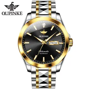 OUPINKE 3223 OEM custom reloj classic sports waterproof men Automatic mechanical watches gold wrist watch man wrist watch