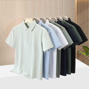 Polo personnalisé à séchage rapide, col personnalisé, manches courtes, t-shirt 100% polyester, chemise de golf, broderie de logo, vêtements décontractés d'été - Product Image 1