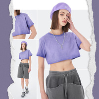 Streetwear surdimensionné de haute qualité personnalisé Y2k vêtements dames femmes été haut court t-shirt