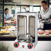 Machine commerciale de Kebab d'électricité de gaz multifonctionnel d'argent d'acier inoxydable/rôtissoire automatique de Shawarma de catégorie de gril pour des hôtels