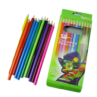 Ensemble de crayons de couleur macaron en bois HB Standard 12 couleurs pour enfants 18*0.6CM Logo personnalisable