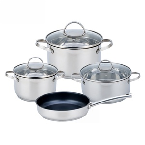 Ensemble de casseroles <span class=keywords><strong>Lechen</strong></span> Modern 5 pièces en acier inoxydable à double fond extra épais, compatible lave-vaisselle, écologique, 16-28 cm - Product Image 3