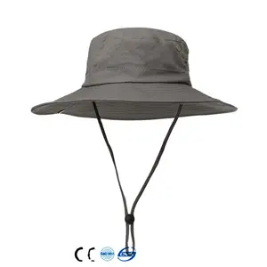 JAKIJAYI brand manufacture custom fisherman bucket hat logo men's safari sun protector fisherman hat