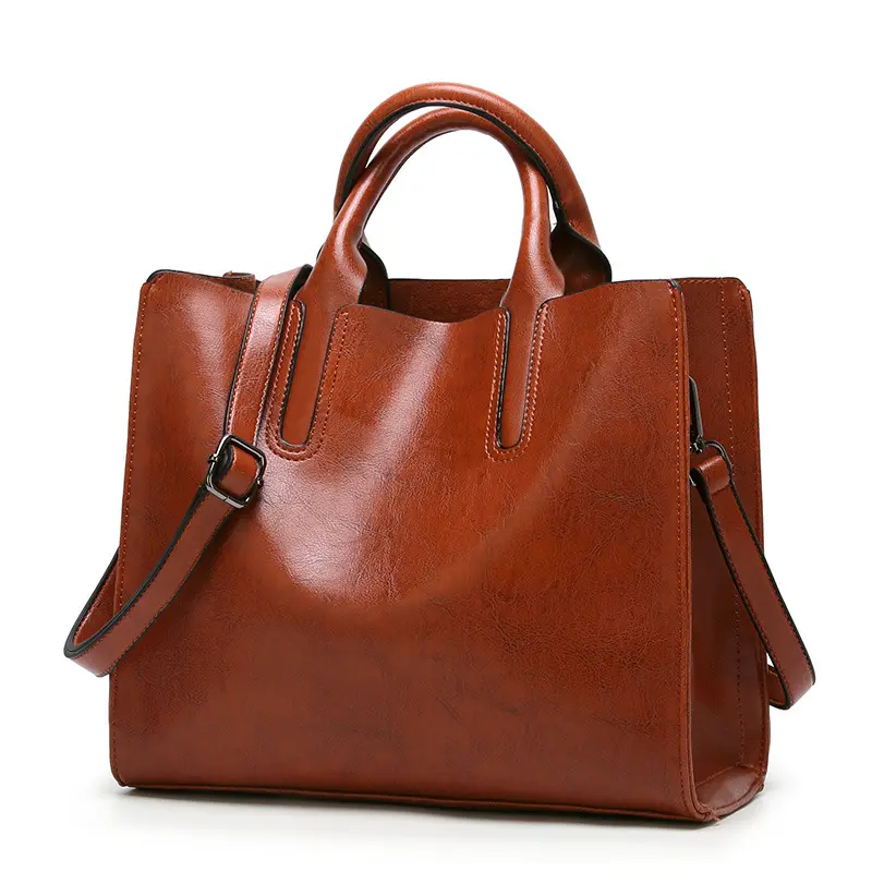 Women Genuine Leather Bags Famous Brands Tote Casual Female Bag Trunk Ladies Shoulder Bag Large Messenger Handbags