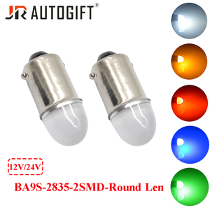 Chất lượng cao DC12V/24V Trắng Đỏ Xanh SMD 2 LED tự động Wedge đánh dấu ánh sáng bóng đèn xe BA9s ổ cắm T4W 2835 Wedge đèn - Product Image 4