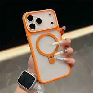 เคสโทรศัพท์แบบใสเคลือบด้านพร้อมที่วางแม่เหล็กคุณภาพสูงขายดี สำหรับ <span class=keywords><strong>iPhone</strong></span> 17 16 15 14 <span class=keywords><strong>13</strong></span> 12 11 - Product Image 2