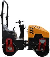 Rouleau compresseur routier compact de 1 tonne de haute qualité, à conduite hydraulique, avec moteur diesel/essence, à vendre