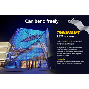 P4 Mini Crystal Thin Film LED <b>panel</b> for luxury retail interactive <b>window</b> display LED flexible transparent film display - Product Image 4