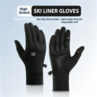 Gants d'hiver en polaire fine pour l'extérieur, doublure intérieure pour le ski, conduite automne-hiver, écran tactile, antidérapants, pour le sport et l'équitation