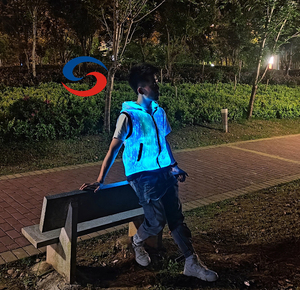 Sudadera con capucha de fibra óptica LED | Chaqueta con cremallera USB que cambia de color para <span class=keywords><strong>DJ</strong></span>/KTV/Wedding Show | Disfraz de brillo unisex - Product Image 6