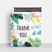 Sacs d'expédition en polyéthylène personnalisés avec poignée, grand format, avec logo fleur de rose, bande de déchirement pour courrier et ruban adhésif puissant