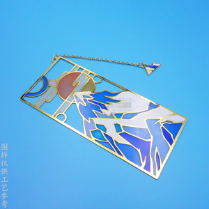 Licheng Japanese Mount Fuji <b>Bookmark</b> 80x45mm Metal Hollow Transparent Reusable Souvenir Cultural Creative - Product Image 2