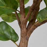 Grand Arbre Artificiel Réaliste Ficus Lyrata en Pot, Plante Bionique Simulée pour Décoration Intérieure et Extérieure, Maison et Bureau, Style Nordique
