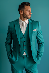Traje Premium de 3 Piezas para Hombre con Blazer, Chaleco y Pantalones a Juego para Negocios, Oficina, Bodas, Fiestas y Eventos Formales - Product Image 6