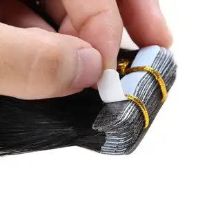 top quality human hair extension wholesale cuticle aligned tape hair extension real hair body wave water wave