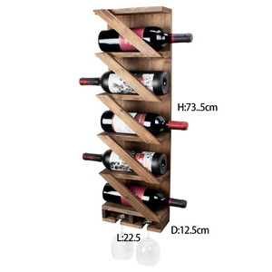 <span class=keywords><strong>2025</strong></span> Giá rượu cổ Treo Tường Mới với người giữ cốc trên mặt đất - Product Image 4