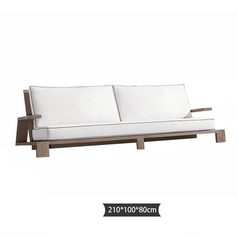 Canapé trois places (tissu imperméable importé d'olivan de teck)