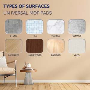 Tampons de vadrouille plats en microfibre lavable en aluminium Chiffons humides et secs Poignée extensible de remplacement de la tête de vadrouille pour le nettoyage de tous les sols - Product Image 4