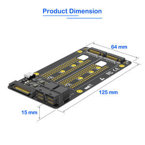 محول <span class=keywords><strong>M</strong></span>.<span class=keywords><strong>2</strong></span> NVMe SSD مزدوج إلى SFF8643 مع دعم لوحة الدوائر المطبوعة لـ <span class=keywords><strong>M</strong></span>-Key 2230-2280 مم لتوسيع التخزين في أجهزة سطح المكتب والخوادم/مراكز البيانات - Product Image 3