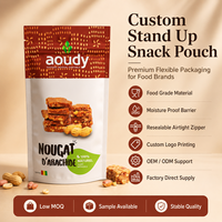 Sachets personnalisés refermables pour aliments, snacks et croquettes, recyclables, de qualité alimentaire, résistants à l'humidité, avec fermeture éclair hermétique et impression de logo