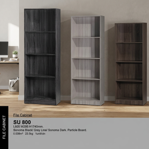 Solid Modern Modular <b>File</b> Cabinet SU800 Rack Shelves Particle Board Storage Living High Durability Home Office Malaysia - Product Image 3