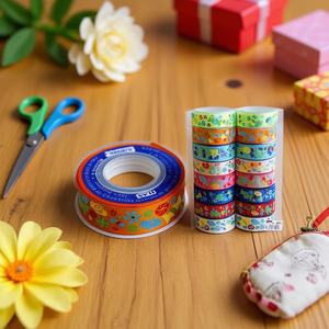 Nastro decorativo Iln 2,5 cm x 3 m con motivi colorati per artigianato e regali - Product Image 2