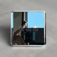Interrupteur intelligent Smart Life 16A EU/UK sans neutre pour Zigbee 3.0, capteur tactile en verre incurvé argenté 1/2/3 voies