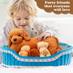 Perro de peluche suave de buena calidad, 4 cachorros de bebé, juguete personalizado para regalo, venta al por mayor - Product Image 6
