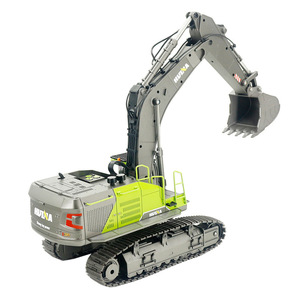 Excavatrice RC HUINA 1593 1/14 en alliage métallique, tracteur à chenilles d'ingénierie, voiture télécommandée électrique 2.4G, jouets de véhicules RC pour enfants - Product Image 1