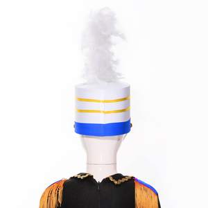 Chapeau de fanfare pour enfants, chapeau de batteur, chapeau avec plumes, uniforme cosplay, fête, accessoires drôles pour enfants - Product Image 5
