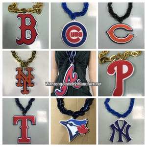 Vente en gros USA 30 MLB Major League Baseball Tampa Bay Rays Team Logo Fans Chaîne Collier NFL Hip Hop 3D EVA Colliers en mousse - Product Image 6