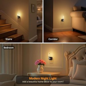 Lámpara Nocturna de Cristal Curativa LOHAS con Sensor de Anochecer a Amanecer, Regulable, Moderna, Enchufable, para Meditación, Sala de Estar, Dormitorio - Product Image 5