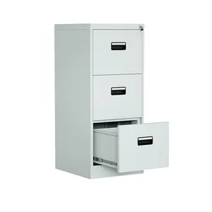 Mobilier de bureau Classeur vertical à 3 tiroirs Armoire en acier Armoire de rangement en métal avec plusieurs tiroirs