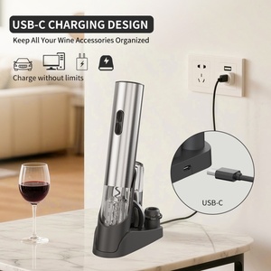 6 in 1 Luxury Professional Durable Base-charging Stainless Steel <b>Wine</b> Opener Electric <b>Wine</b> Opener with Electric Vacuum <b>Pump</b> - Product Image 4