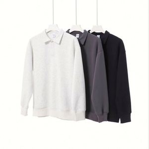 H5489 Nouveaux styles, vente en gros, sweat-shirts à col polo personnalisés en coton 100% 350 g/m² pour hommes et femmes - Product Image 1