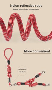 Guinzaglio per cani resistente guinzagli riflettenti per la regolazione sicura in Nylon animali domestici guinzaglio per cani in vendita - Product Image 4
