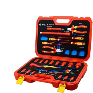 WEIDA 20pcs 1000V VDE Insulated Socket <b>Set</b> Professional 1/2" Drive <b>Ratchet</b> T-Handle Extension Rod WH09320 WH09320 Certified Safe - Product Image 1