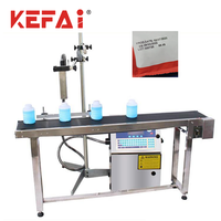 KEFAI Machine d'impression automatique à jet d'encre pour sacs et pochettes Imprimante de date et date d'expiration Machine de codage de chiffres avec bande transporteuse