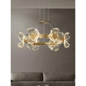 Luminaire suspendu de luxe postmoderne pour salle à manger et salon, chambre principale, lustre créatif romantique, design simple et féminin - Product Image 2