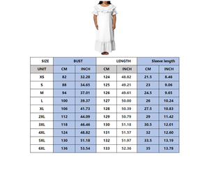 Abito Lungo Estivo Personalizzato all'Ingrosso Stile Hawaii con Collo Tondo e Stampa Polinesiana, Vestito da Donna con Doppia <span class=keywords><strong>Manica</strong></span> <span class=keywords><strong>Corta</strong></span> a Volant - Product Image 6