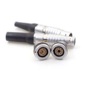 Connecteur circulaire push-pull personnalisé avec assemblage de câbles pour audio et vidéo, contacts en laiton plaqué or, <span class=keywords><strong>protection</strong></span> IP50 - Product Image 2
