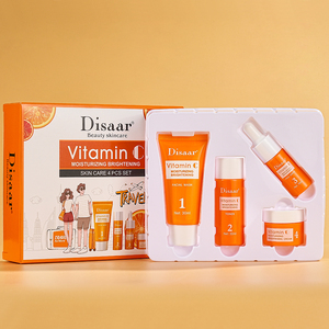 ชุดผลิตภัณฑ์ดูแลผิววิตามินซี <span class=keywords><strong>Disaar</strong></span> 4 in 1 สำหรับเดินทาง ช่วยให้ผิวกระจ่างใส ชุ่มชื้น ครีมบำรุงผิวหน้า เซรั่มวิตามินซี - Product Image 1