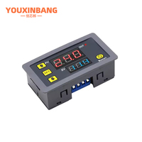 T3230 110V 220V 12/24v数字延时继电器红蓝双发光二极管显示周期定时器控制开关可调继电器12V