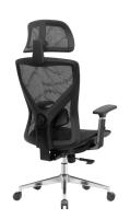 Chaise de bureau moderne pivotante en chrome et tissu PU, design ergonomique, hauteur réglable, dossier solide en mousse, pour usage commercial et domestique