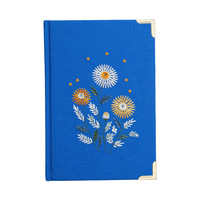 Carnet de notes/journal/agenda personnalisé A5 brodé avec logo, couverture en tissu personnalisée, reliure cousue, 100 g/m²