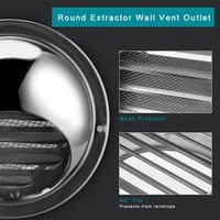 Grille d'évacuation de cuisine en acier inoxydable Zoslong Modèle 150, épaisseur 1,0 mm, style traditionnel, pour extérieur/ferme, installation facile